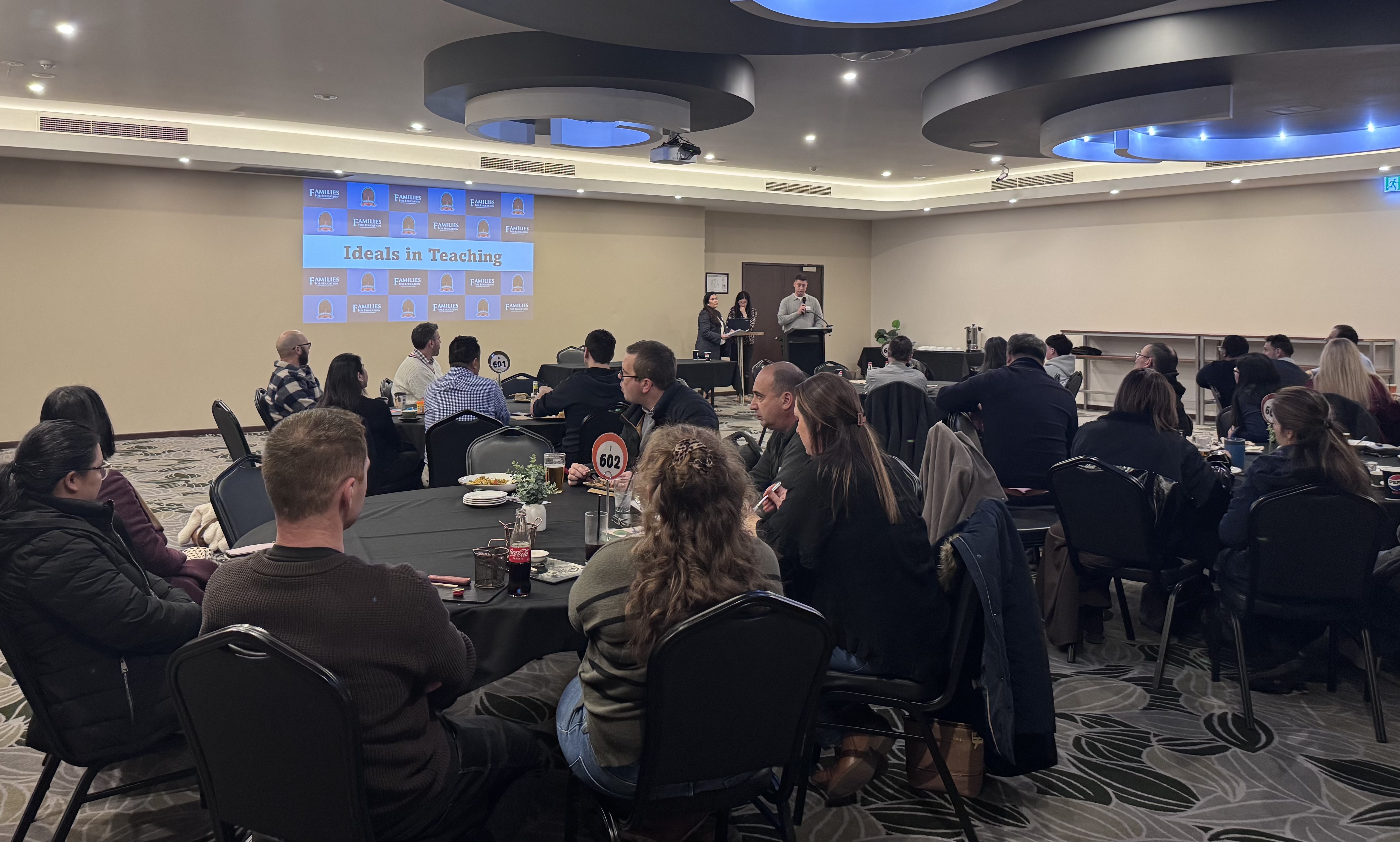 Families gathered for the June 2026 Ideals in Teaching evening